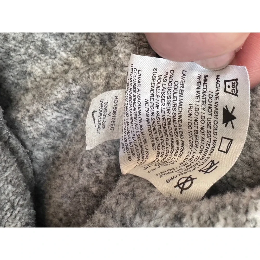 Nike Tech Fleece Knit Full Zip Jacket Grey Black Trim 806983-063 Womens Medium